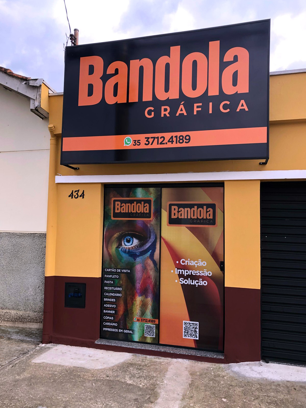 Fachada da Gráfica Bandola em Poços de Caldas