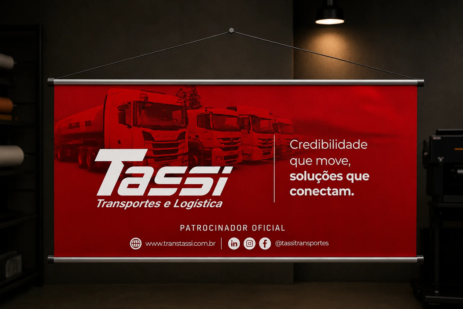 Banner impresso pela Bandola